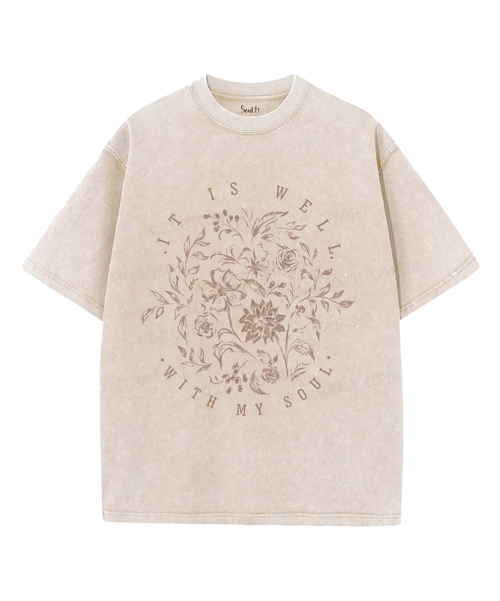 It Is Well With My Soul Unisex Washed Christian T-shirt Style014 Hoodie, Sweatshirt | CiraTrend.com (Image 4)