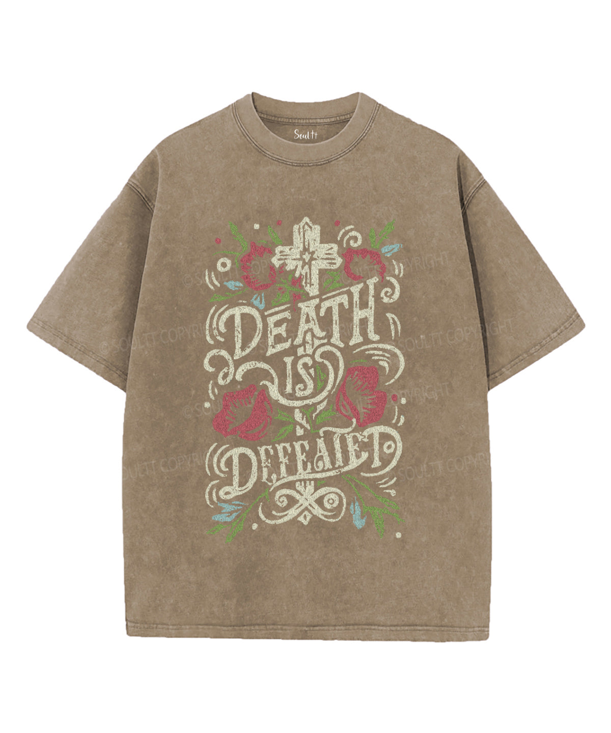 Death Is Defeated Washed Christian T-Shirts, Hoodie, Sweatshirt