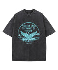 Mightier Than The Waves Unisex Washed Christian T-shirt Style003 Hoodie, Sweatshirt | CiraTrend.com (Image 1)