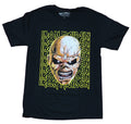 Iron Maiden  Mens T-Shirt - Eddie Face Over Yellow Line Name Drop Hoodie, Sweatshirt | CiraTrend.com
