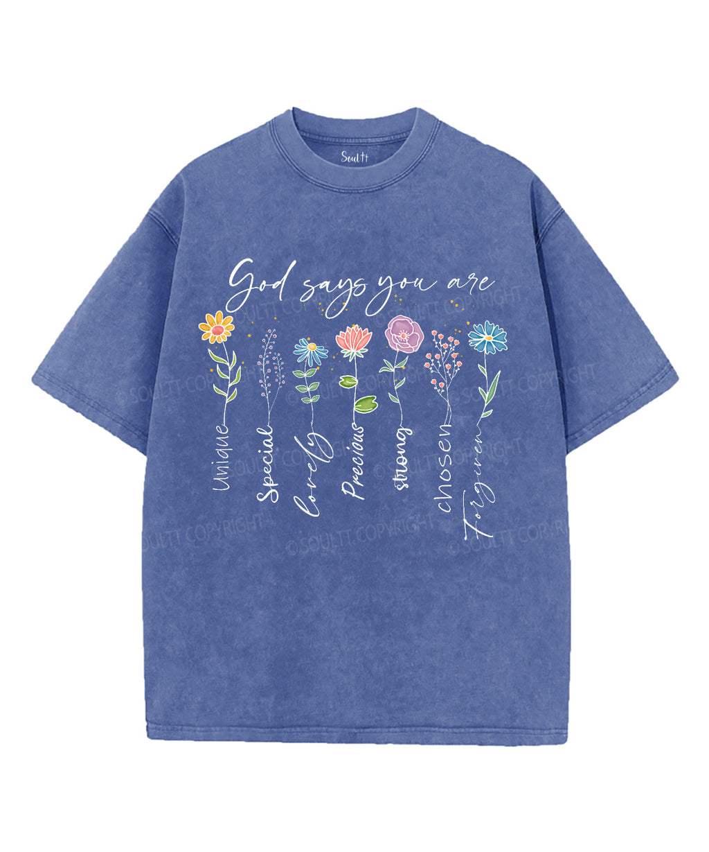 God Says You Are Unisex Washed Christian T-shirt Style003 Hoodie, Sweatshirt | CiraTrend.com (Image 4)