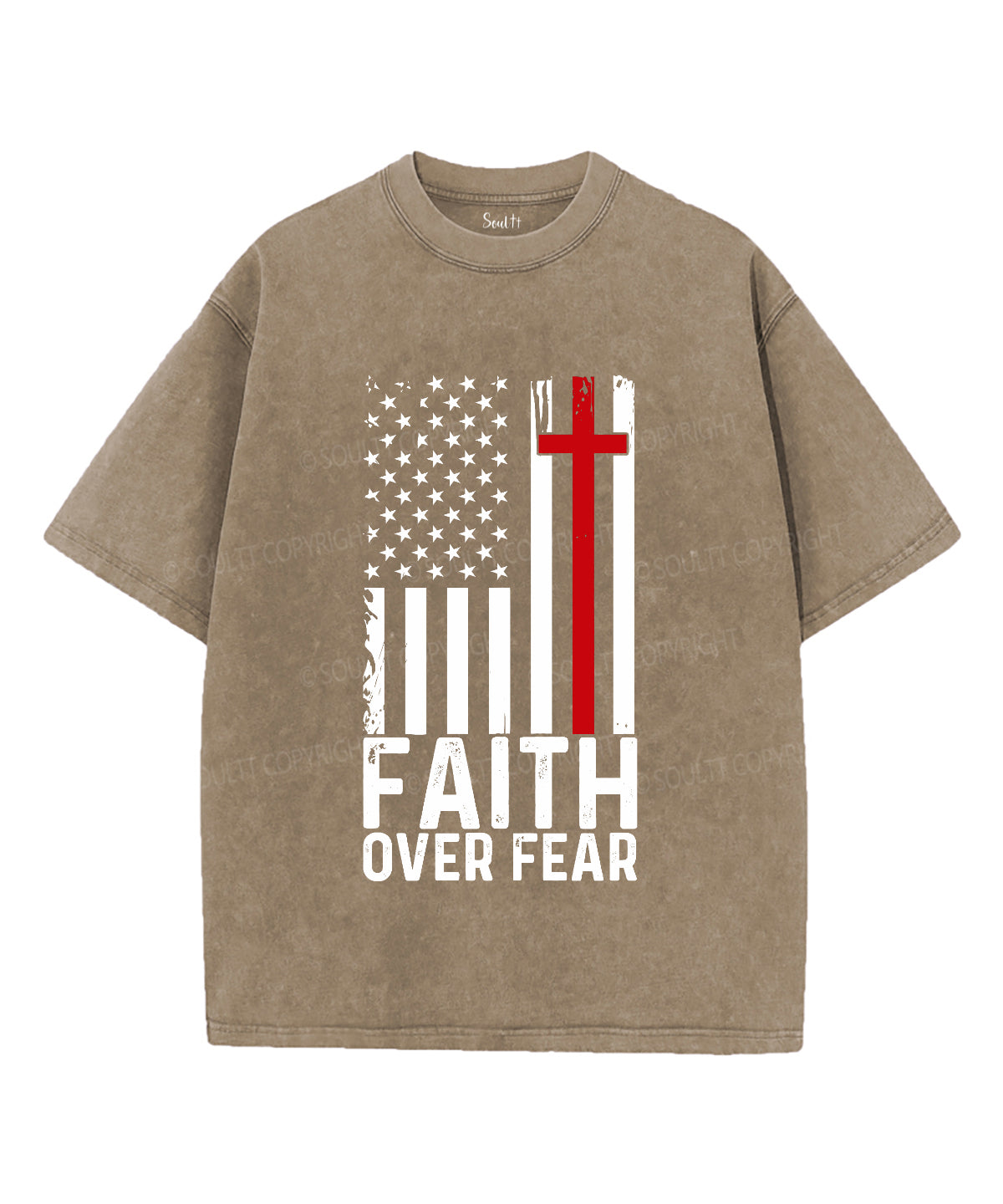 Faith Over Fear Unisex Washed Christian T-shirt Style003 Hoodie, Sweatshirt | CiraTrend.com (Image 5)