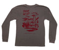 Friday the 13th Mens Long Sleeve T-Shirt - Red Jason in Boat Camp Crystal Lake Hoodie, Sweatshirt | CiraTrend.com