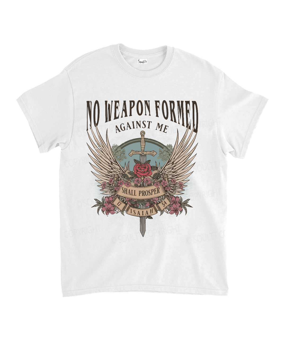 No Weapon Formed Against Me Unisex Cotton Christian T-Shirt Hoodie, Sweatshirt | CiraTrend.com (Image 2)