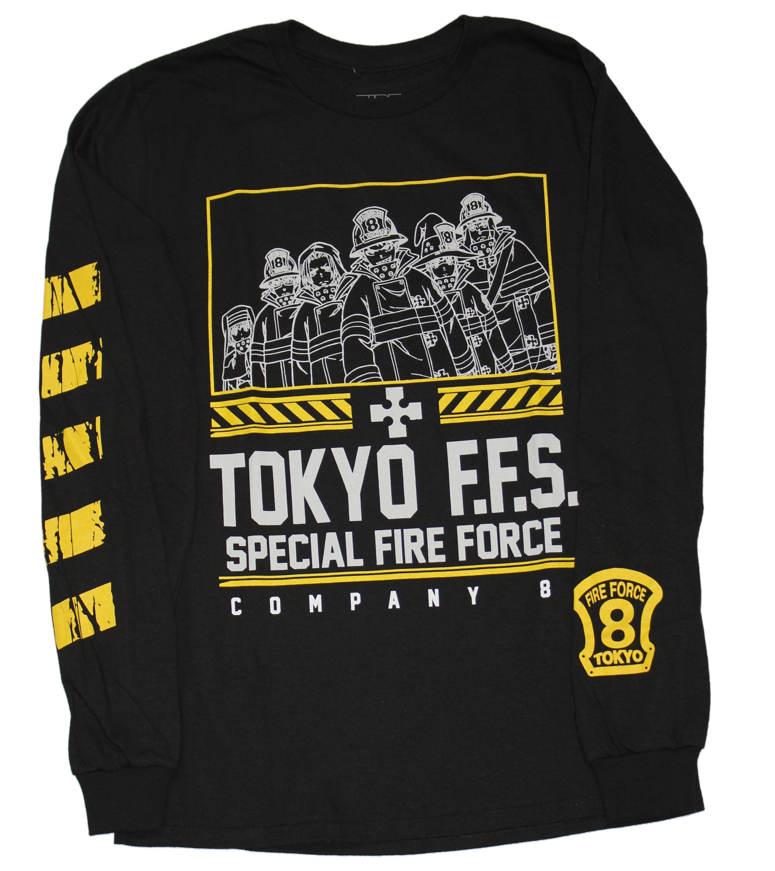 Fire Force Mens Long Sleeve T-Shirt - Tokyo Fire Force Outlined Image Hoodie, Sweatshirt | CiraTrend.com (Image 1)