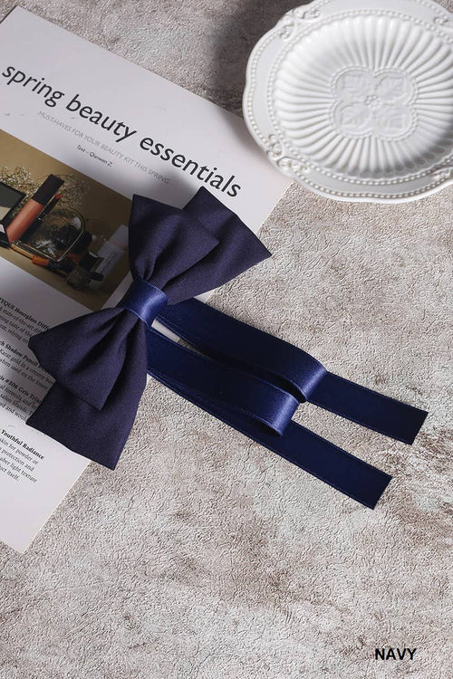 0802 Silk Satin Bow Hair Clips Barrettes SI-26308