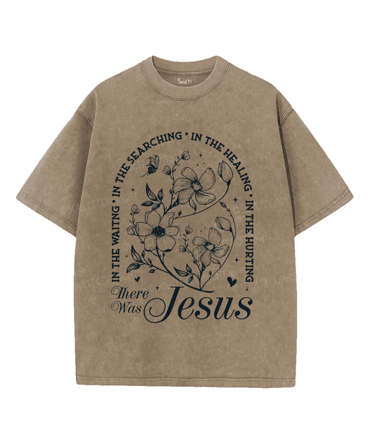 There Was Jesus Unisex Washed Christian T-shirt Style001 Hoodie, Sweatshirt | CiraTrend.com (Image 5)
