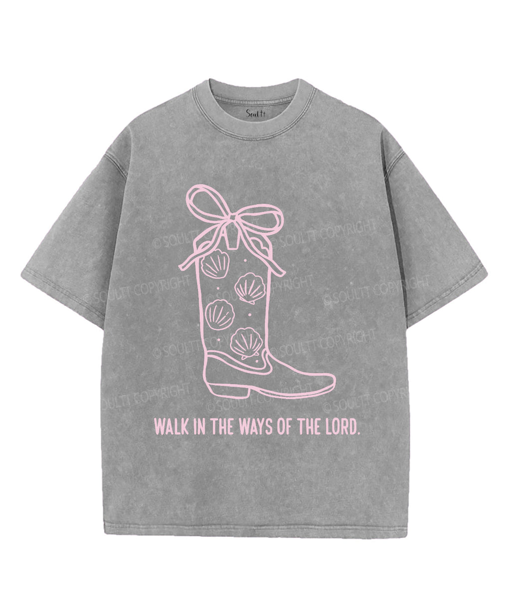 Walk In The Ways Of The Lord Unisex Washed Christian T-shirt Hoodie, Sweatshirt | CiraTrend.com (Image 3)