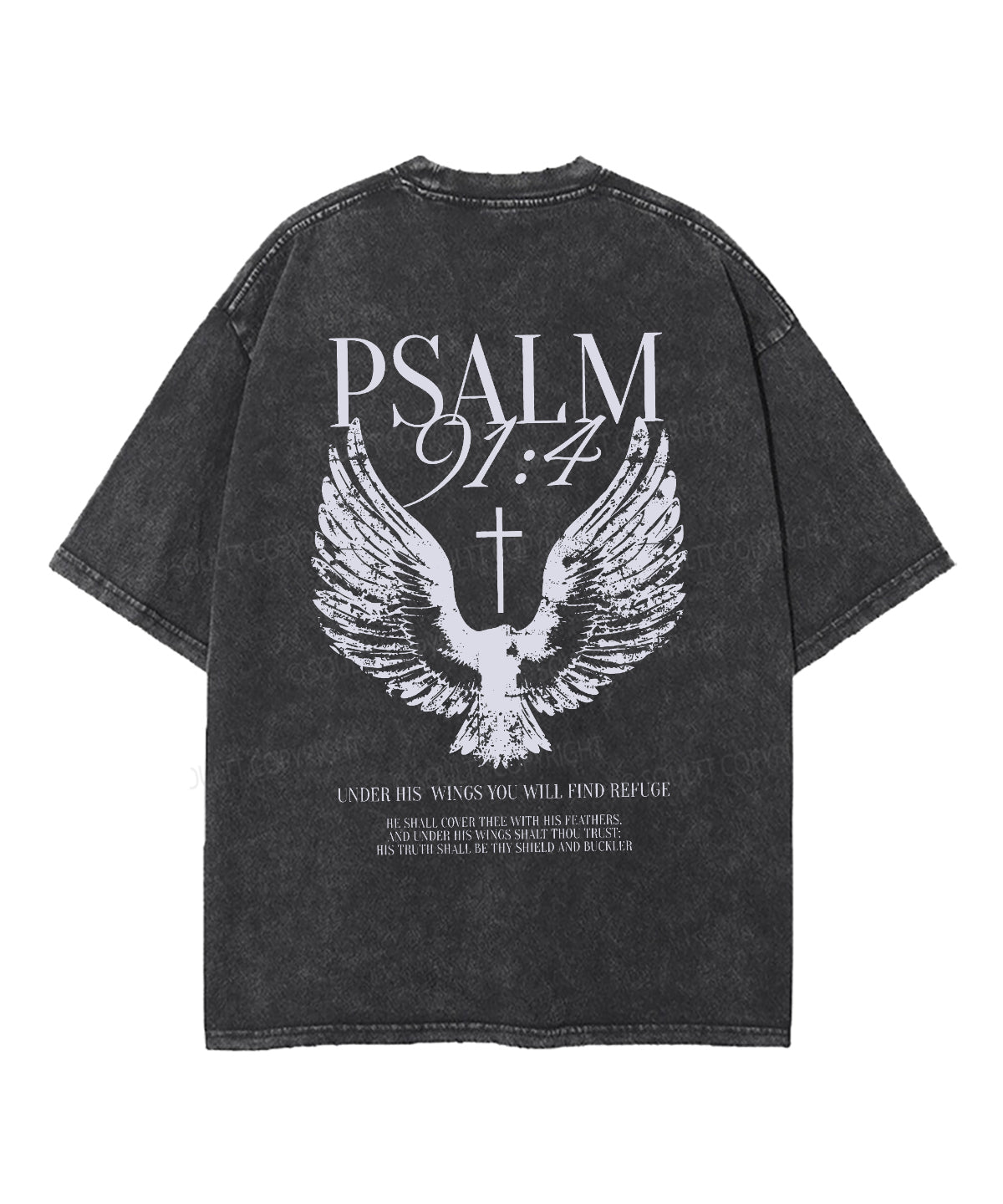 Under His Wings Double Sided Unisex Washed Christian T-shirt Style002 Hoodie, Sweatshirt | CiraTrend.com (Image 5)