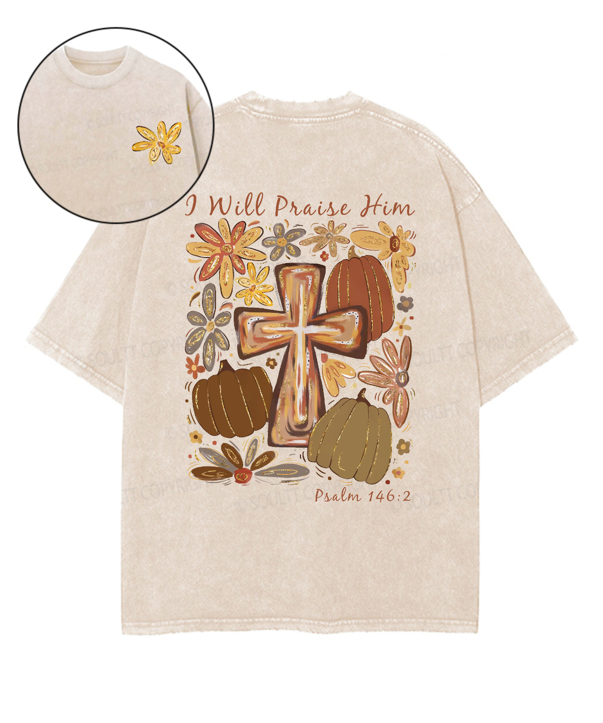 I Will Praise Him Double Sided Unisex Washed Christian T-shirt Style006 Hoodie, Sweatshirt | CiraTrend.com (Image 1)