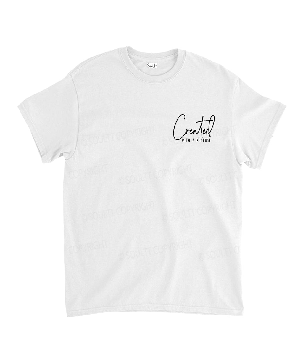 Created Purpose Double Sided Cotton Christian T-Shirts, Hoodie, Sweatshirt