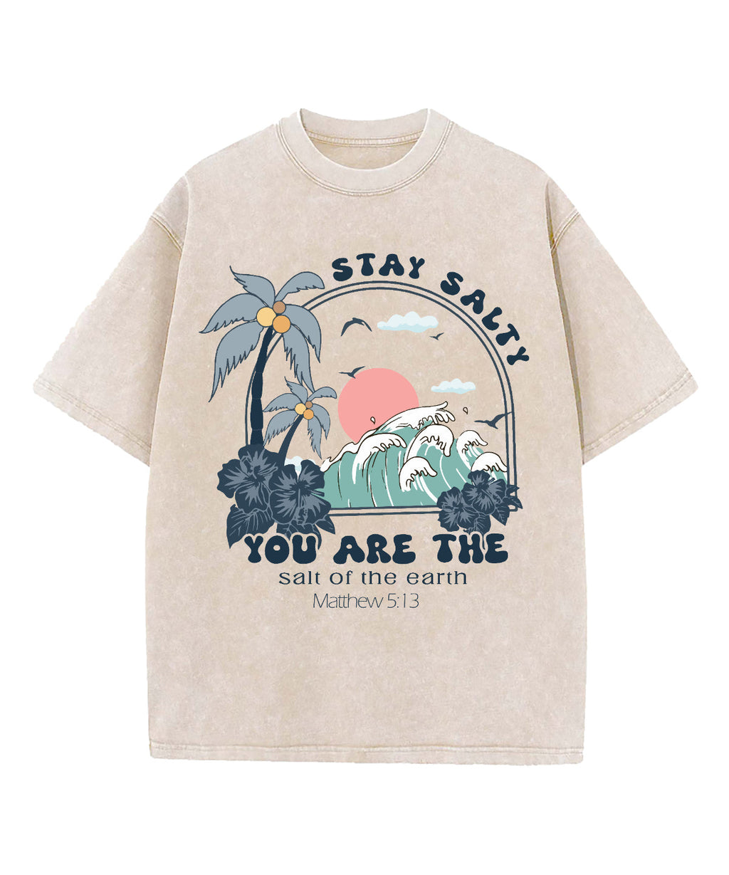 Stay Salty Washed Christian T-shirt Hoodie, Sweatshirt | CiraTrend.com (Image 1)