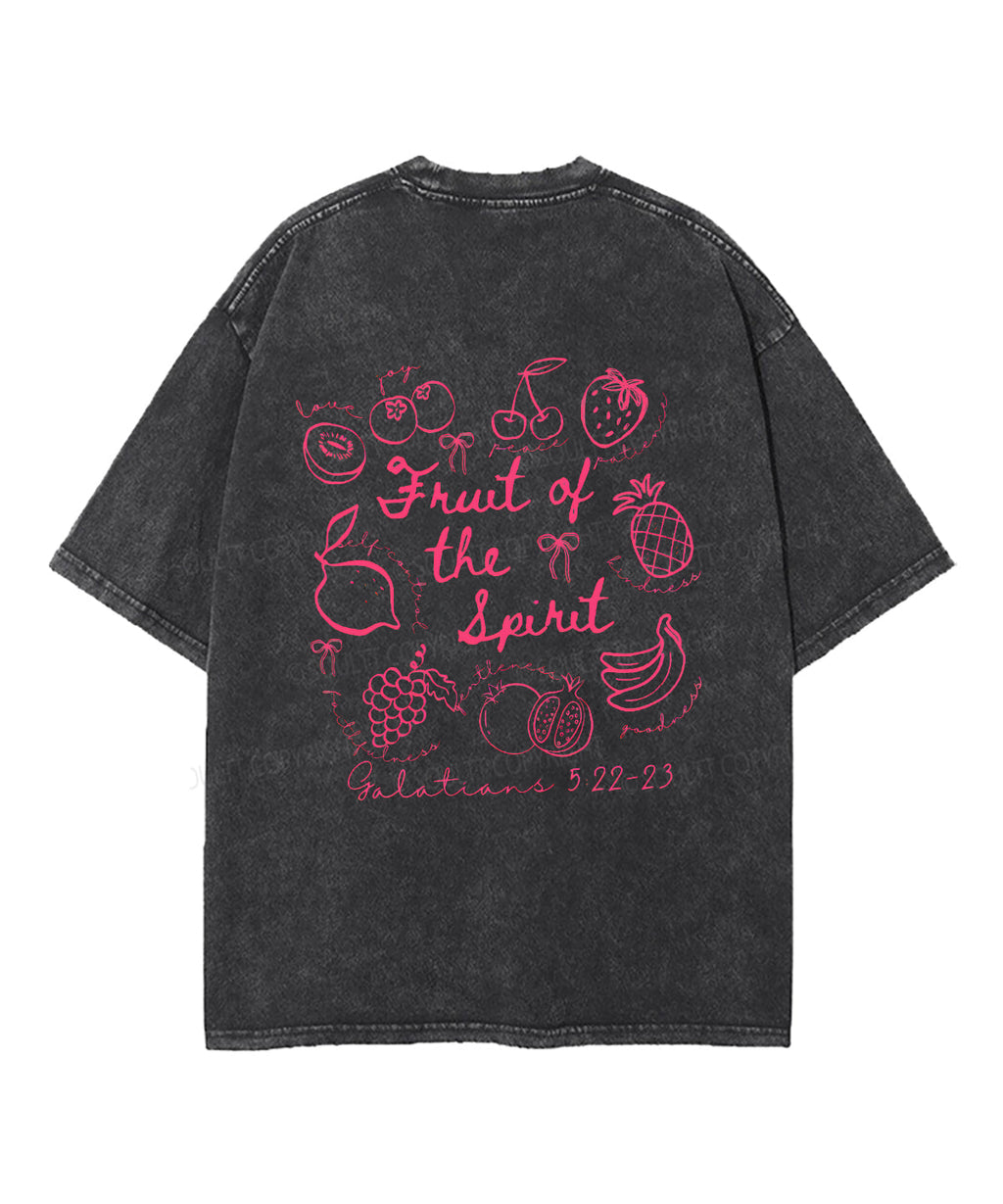 Fruit of the Spirit Double Sided Unisex Washed Christian T-shirt Hoodie, Sweatshirt | CiraTrend.com (Image 3)