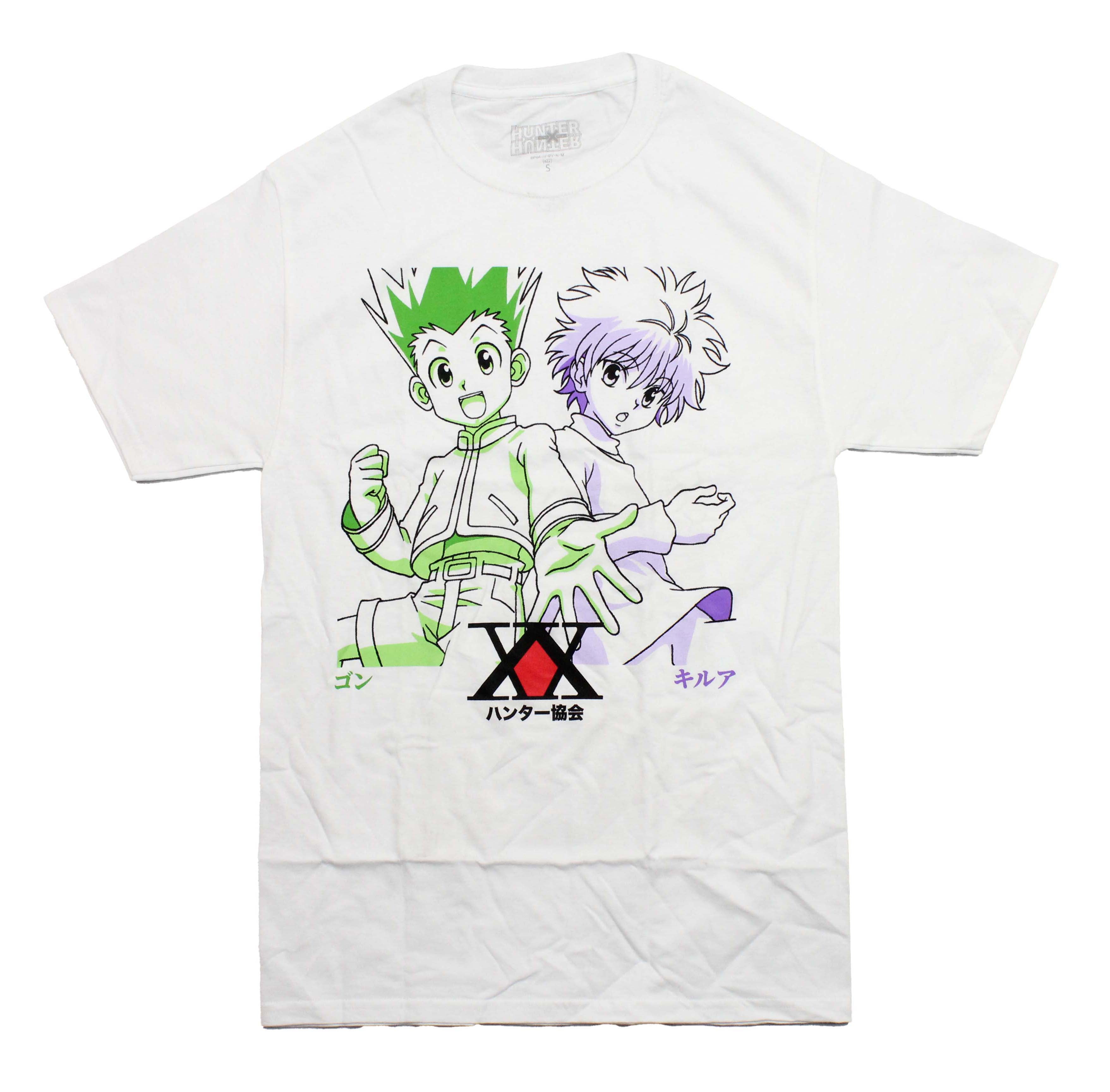 Hunter x Hunter Mens T-Shirt - Gon & Killua above X Kanji Logo Hoodie, Sweatshirt | CiraTrend.com