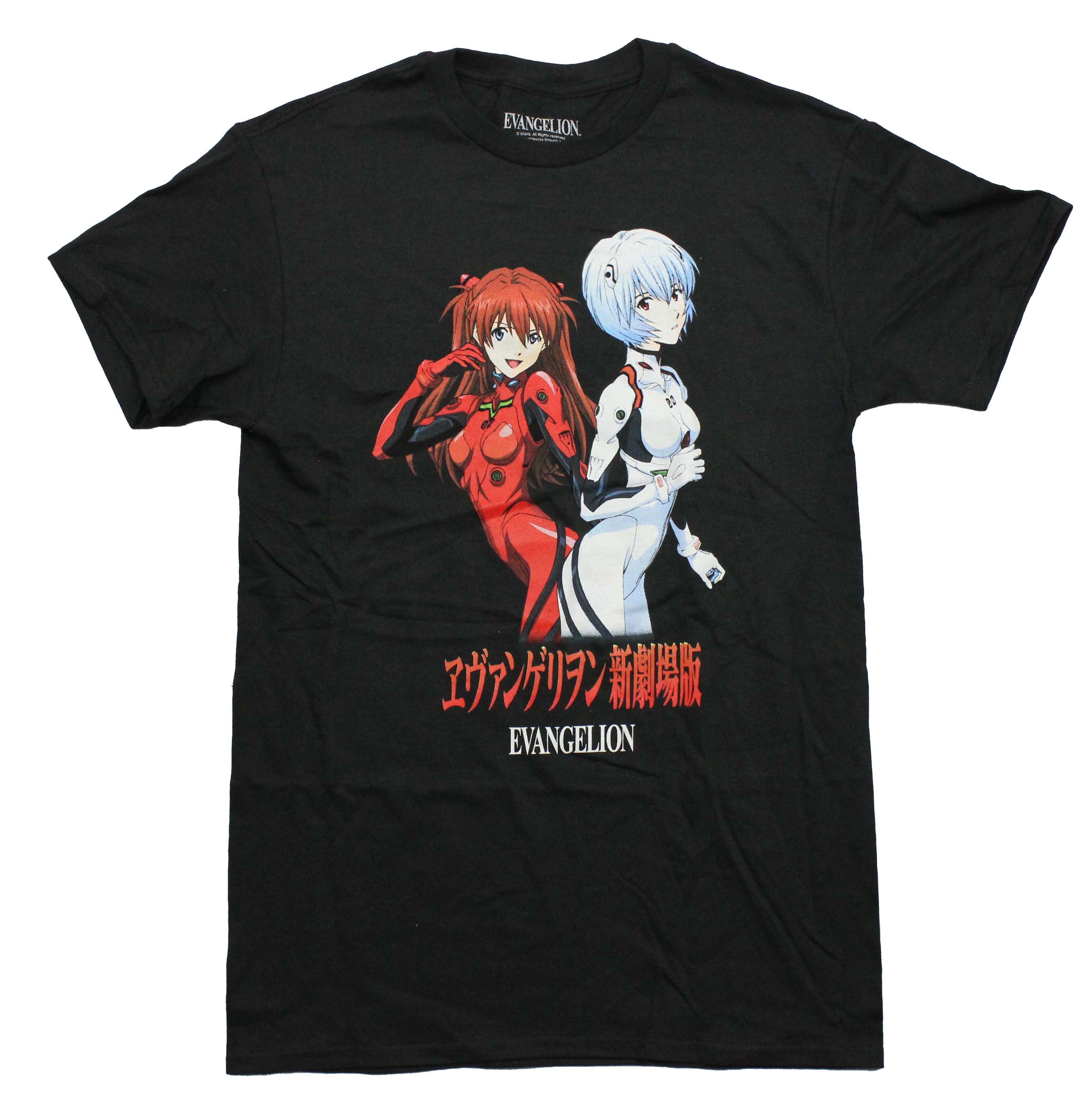 Evangelion Mens T-Shirt - Asuka Rei Duo Over Kanji Name Hoodie, Sweatshirt | CiraTrend.com
