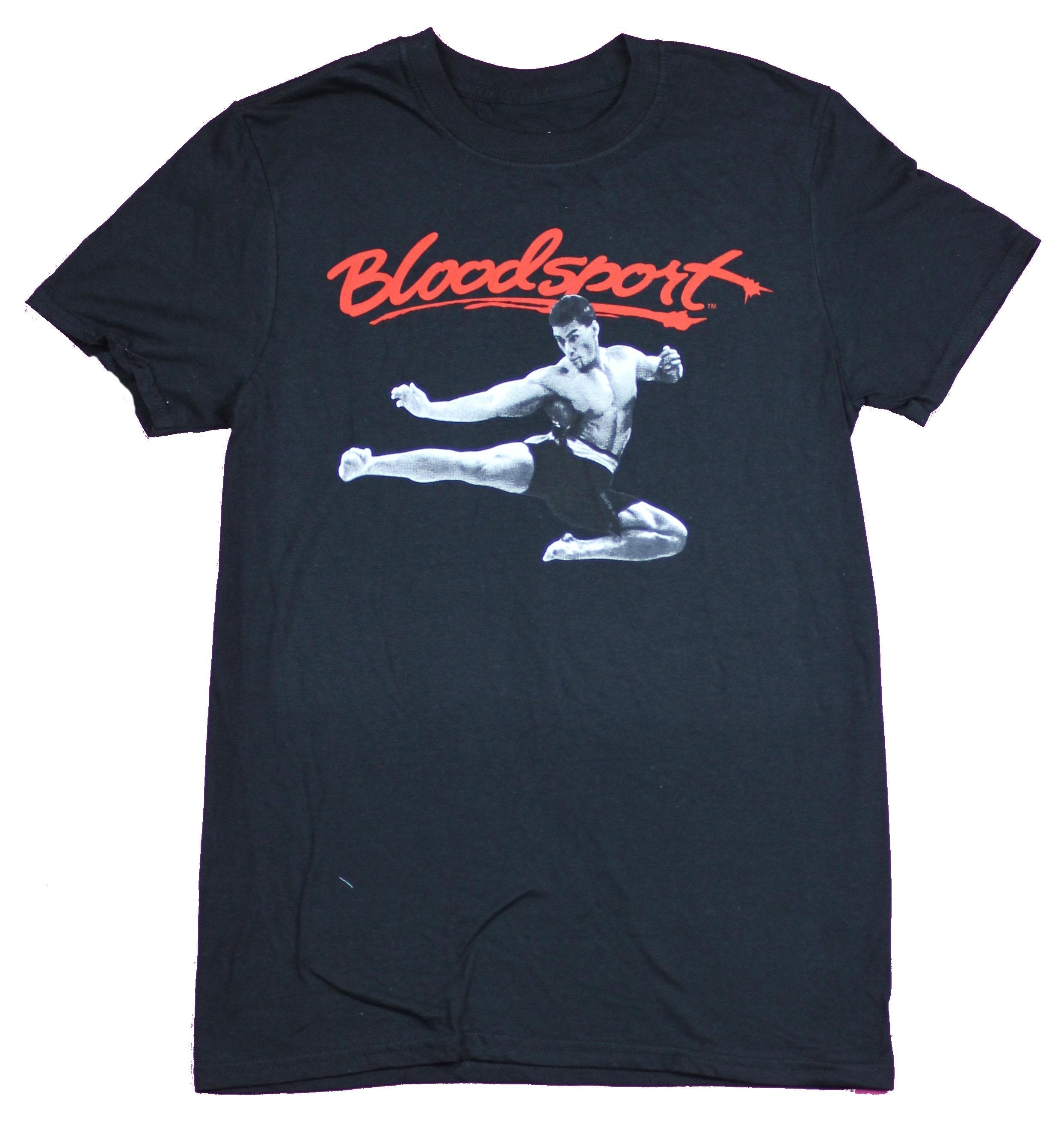 Bloodsport Mens  T-Shirt - Flying Jean Claude Van Dam Dropkick Photo Hoodie, Sweatshirt | CiraTrend.com