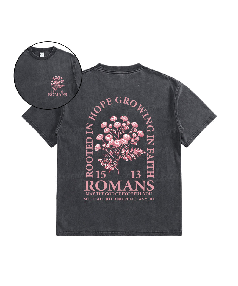 Rooted Hope Double Sided Washed Christian T-Shirts, Hoodie, Sweatshirt