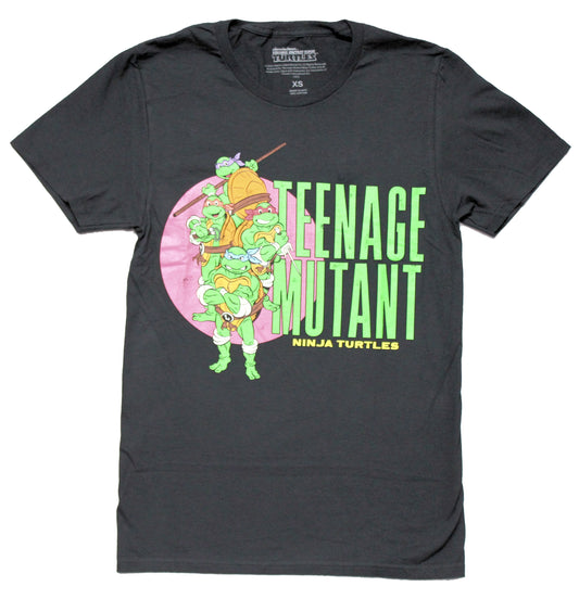 Teenage Mutant Ninja Turtles Mens T-Shirt - Retro  Cartoon Circle