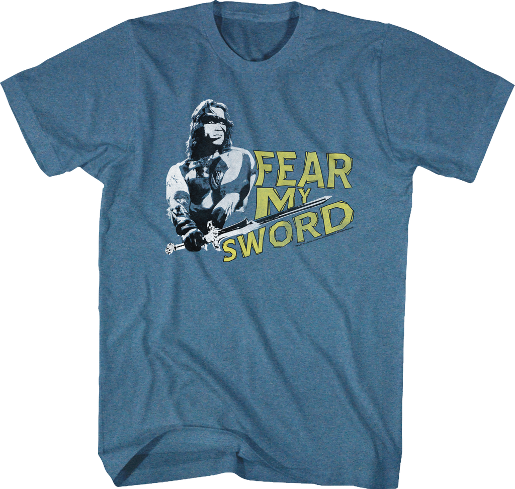 Fear My Sword Conan Shirt Hoodie, Sweatshirt | CiraTrend.com (Image 1)