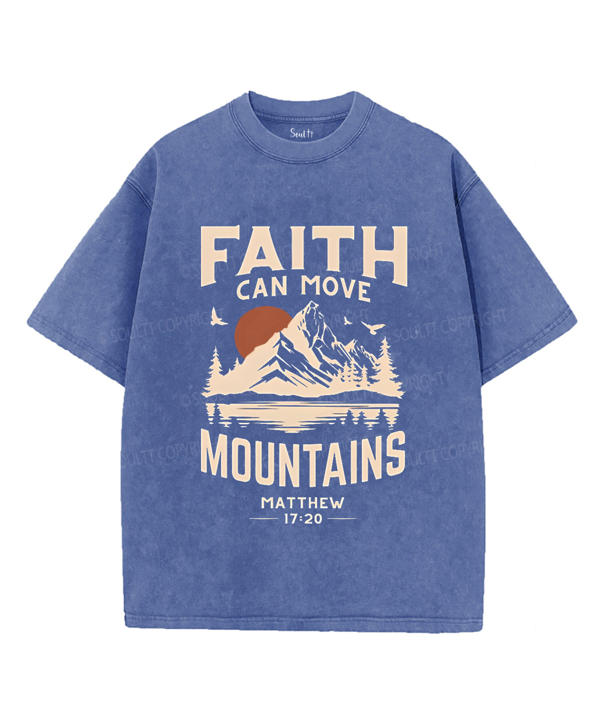 Faith Can Move Mountains Unisex Washed Christian T-shirt Style001 Hoodie, Sweatshirt | CiraTrend.com (Image 3)