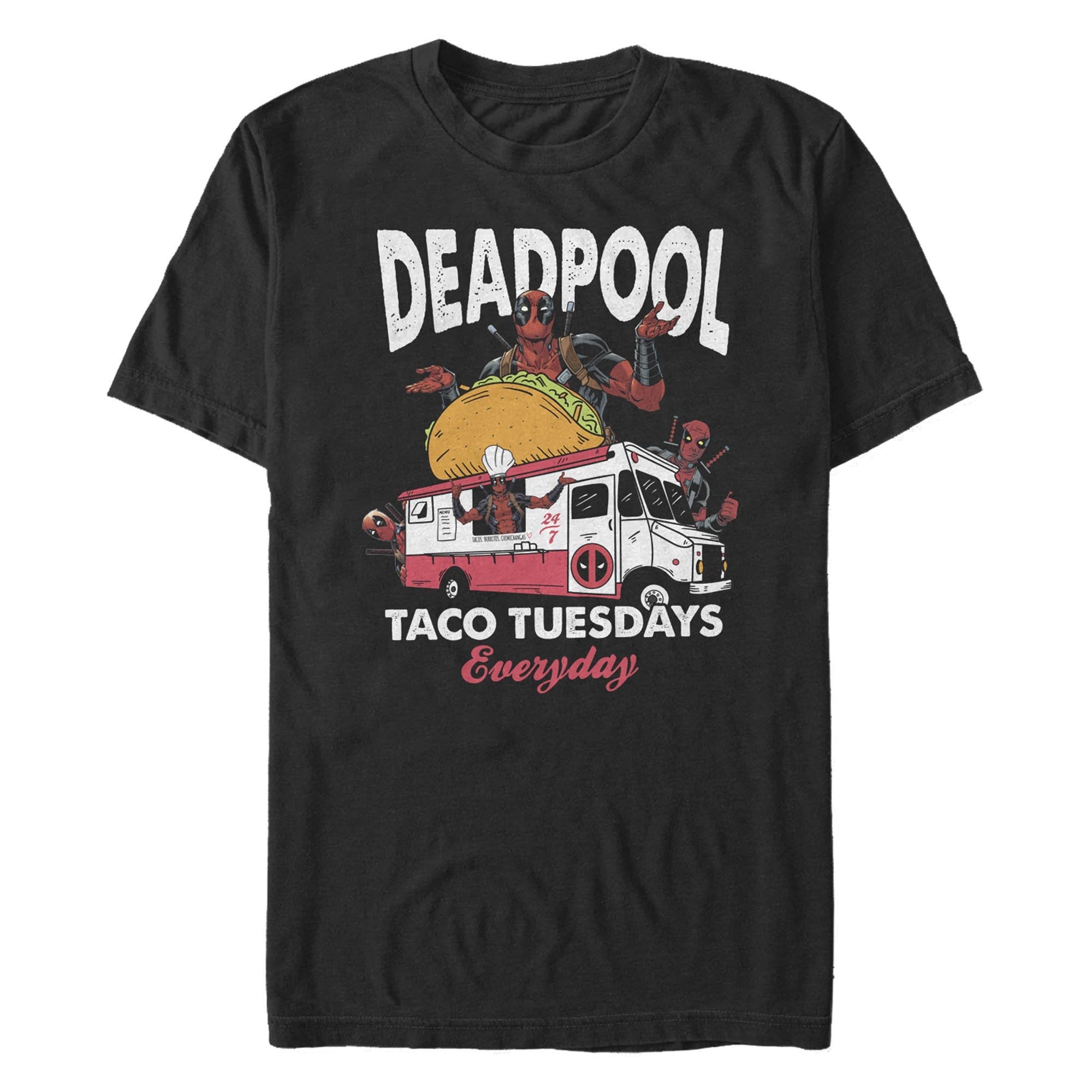 Deadpool Mens T-Shirt - Taco Truck Taco Tuesday Everyday Image Hoodie, Sweatshirt | CiraTrend.com