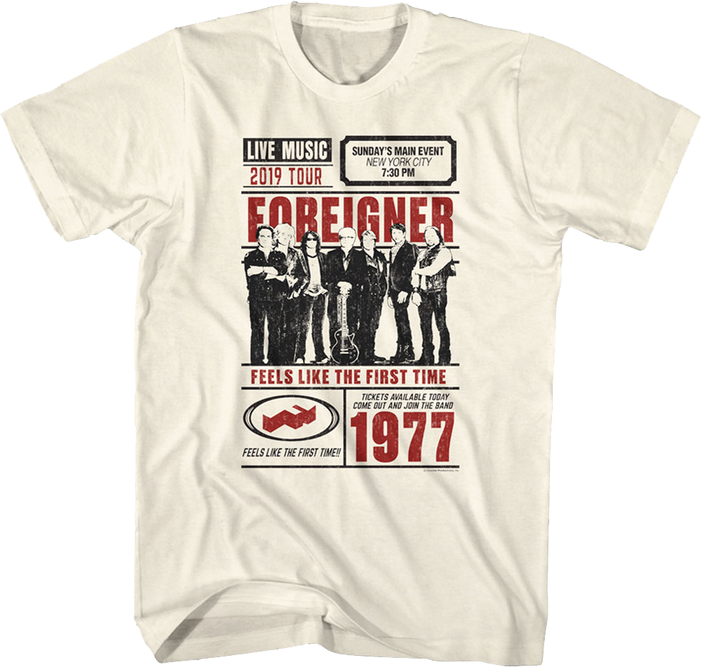 Feels Like The First Time Foreigner T-Shirt Hoodie, Sweatshirt | CiraTrend.com (Image 1)