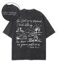 The Lord Is My Shepherd Double Sided Unisex Washed Christian T-shirt Style005 Hoodie, Sweatshirt | CiraTrend.com (Image 1)