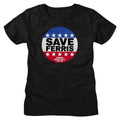 Ferris Bueller's Day Off Save Ferris Button Womens T-Shirt Hoodie, Sweatshirt | CiraTrend.com