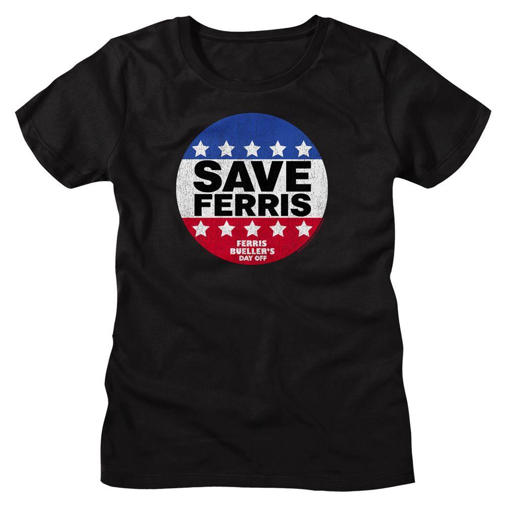Ferris Bueller's Day Off Save Ferris Button Womens T-Shirt Hoodie, Sweatshirt | CiraTrend.com