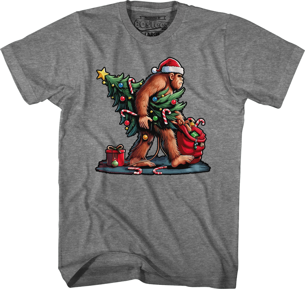 Festive Bigfoot Christmas T-Shirt Hoodie, Sweatshirt | CiraTrend.com (Image 3)