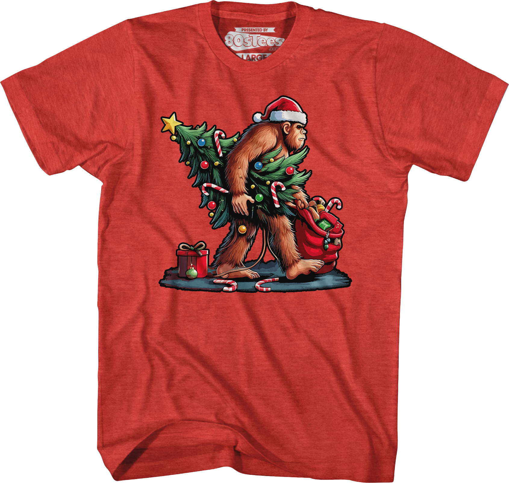 Festive Bigfoot Christmas T-Shirt Hoodie, Sweatshirt | CiraTrend.com (Image 4)