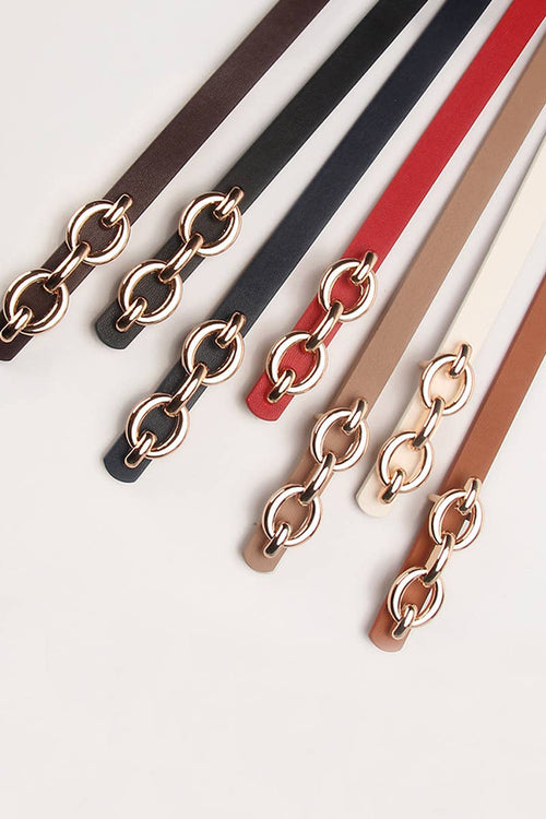 0210 Double Chain Buckle Fashion Belt SI-29485