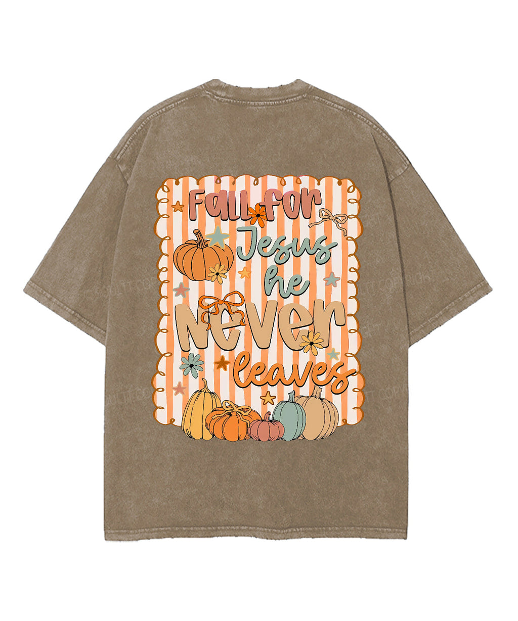 Fall For Jesus Double Sided Unisex Washed Christian T-shirt Style001 Hoodie, Sweatshirt | CiraTrend.com (Image 2)