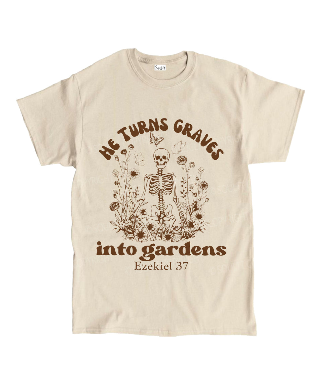 He Turns Graves Cotton Christian T-Shirts, Hoodie, Sweatshirt