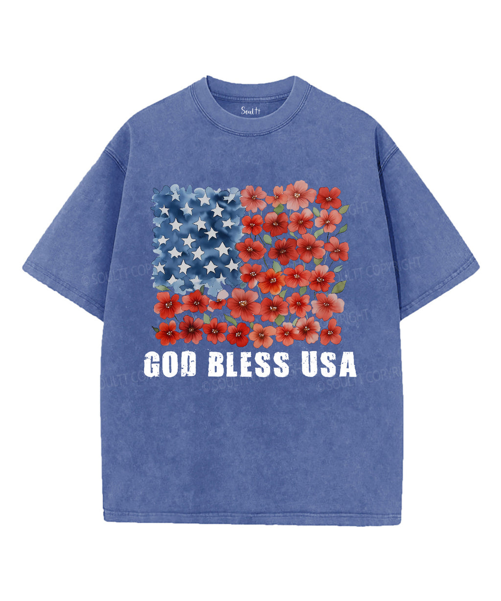 God Bless USA Washed Christian T-Shirts, Hoodie, Sweatshirt