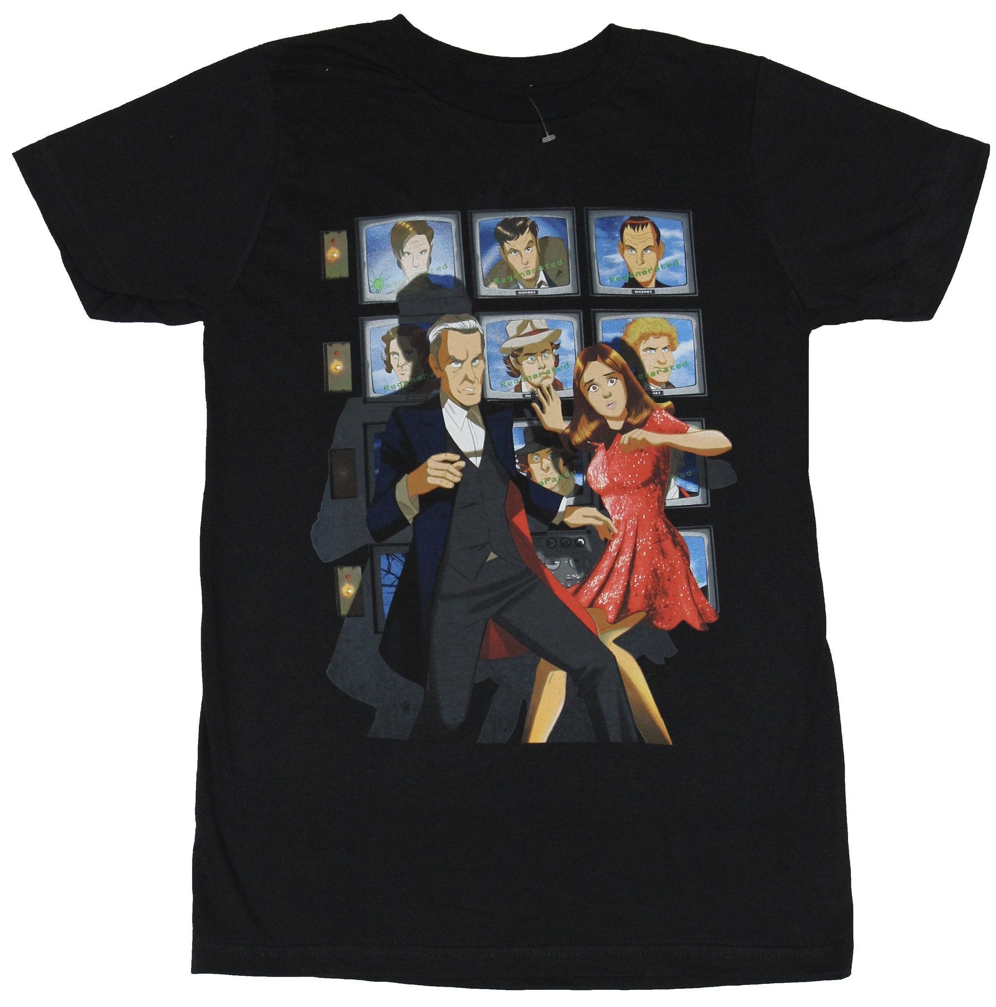Doctor Who Mens T-Shirt  - Twelfth Doctor in Front OF Doctor Screens Comic Sty Hoodie, Sweatshirt | CiraTrend.com