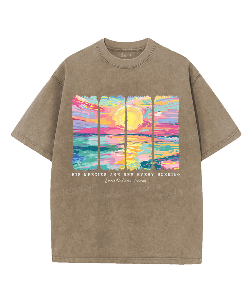 His Mercies Are New Every Morning Unisex Washed Christian T-shirt Style009 Hoodie, Sweatshirt | CiraTrend.com (Image 5)