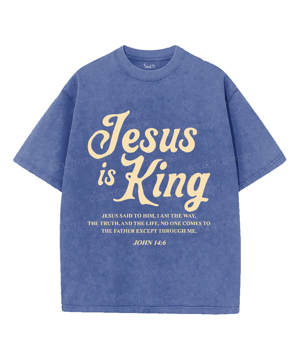 Jesus Is King Unisex Washed Christian T-shirt Style002 Hoodie, Sweatshirt | CiraTrend.com (Image 4)