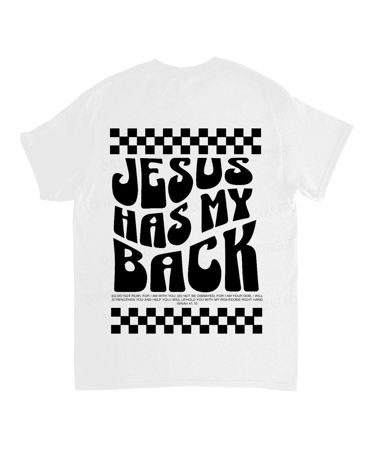Jesus Has My Back Double Sided Unisex Cotton Christian T-Shirt Hoodie, Sweatshirt | CiraTrend.com (Image 3)