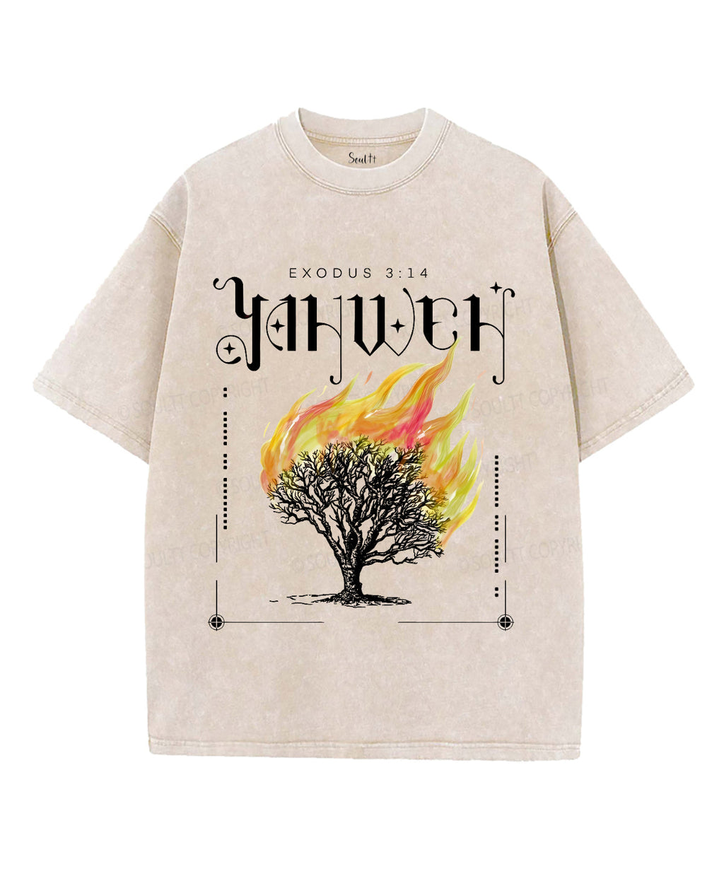 Yahweh Unisex Washed Christian T-shirt Hoodie, Sweatshirt | CiraTrend.com (Image 1)