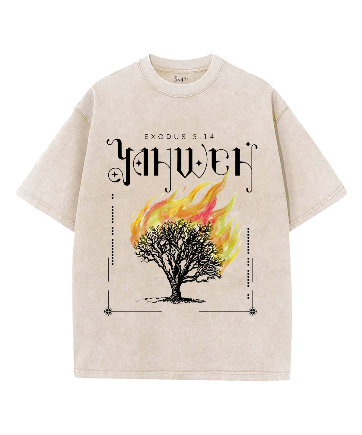 Yahweh Unisex Washed Christian T-shirt Hoodie, Sweatshirt | CiraTrend.com (Image 1)
