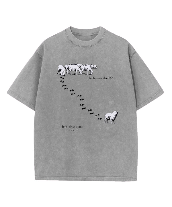 He Leaves The 99 Washed Christian T-shirt Hoodie, Sweatshirt | CiraTrend.com (Image 5)