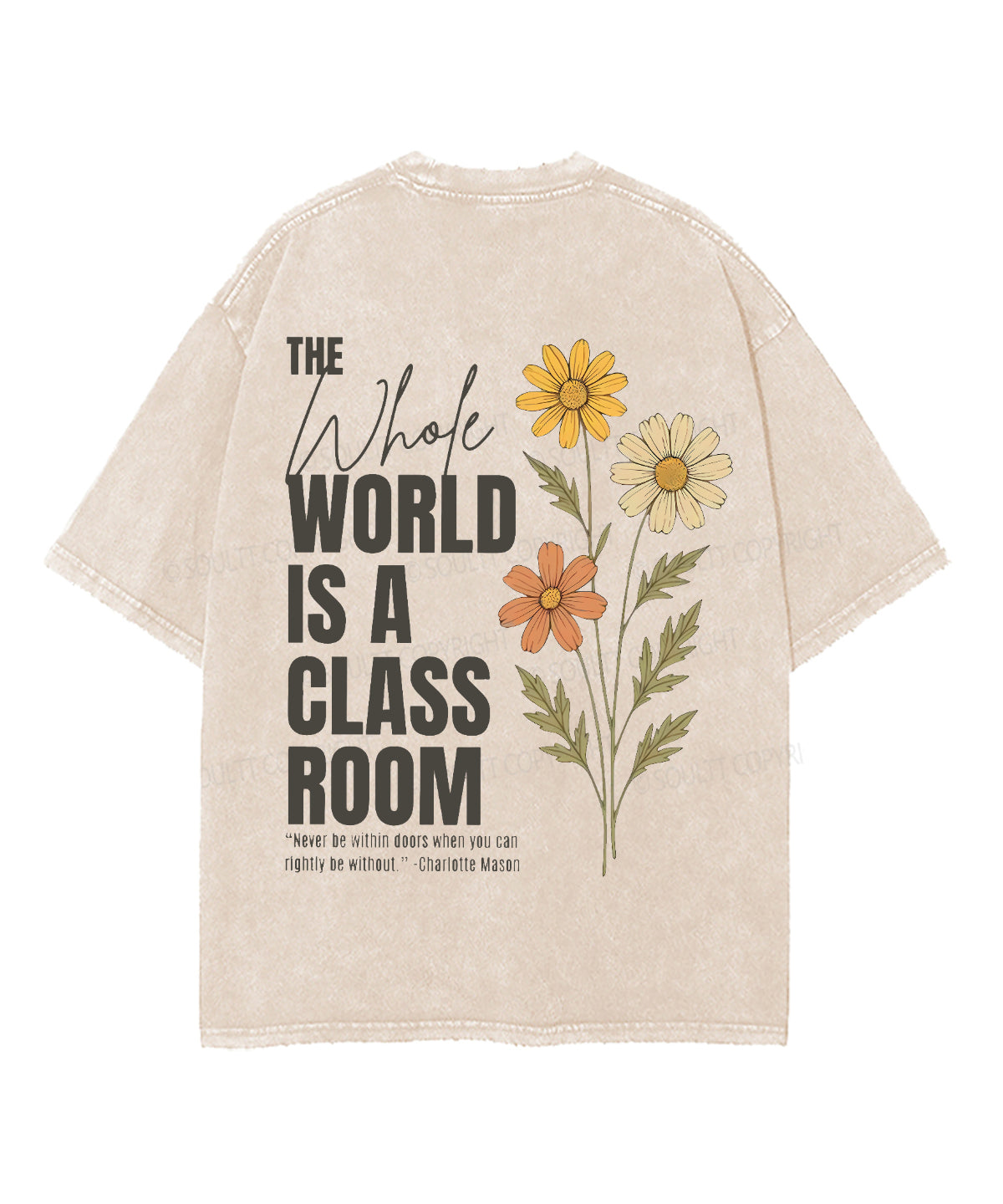 World Is A Classroom Double Sided Unisex Washed Christian T-shirt Hoodie, Sweatshirt | CiraTrend.com (Image 2)