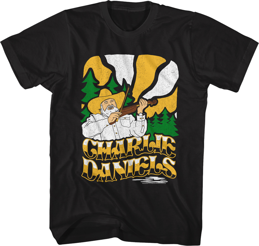Fiddle Illustration Charlie Daniels T-Shirt Hoodie, Sweatshirt | CiraTrend.com (Image 1)