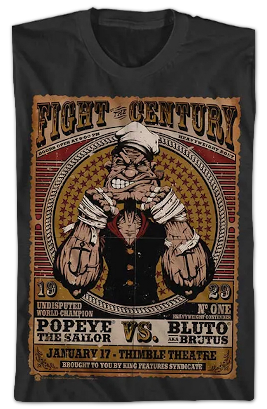 Fight Of The Century Popeye T-Shirt Hoodie, Sweatshirt | CiraTrend.com (Image 2)
