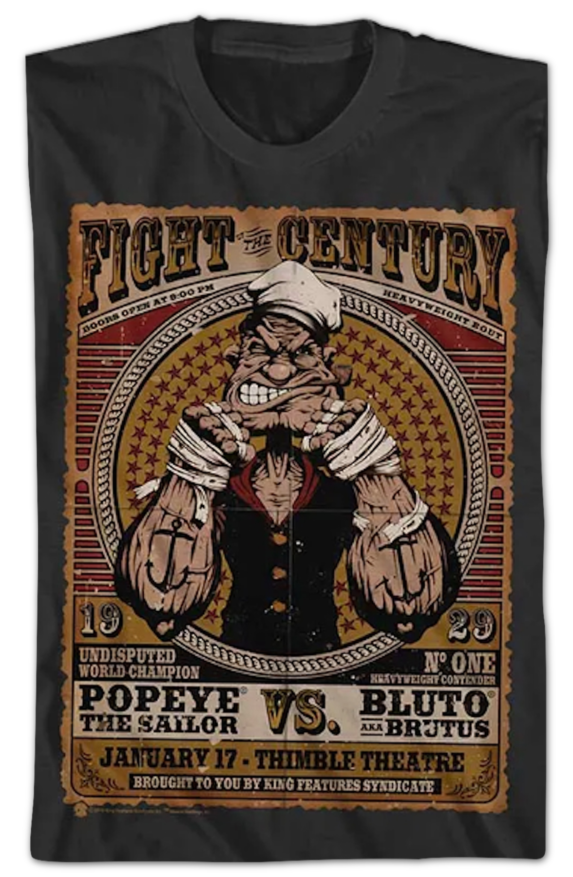 Fight Of The Century Popeye T-Shirt Hoodie, Sweatshirt | CiraTrend.com (Image 2)