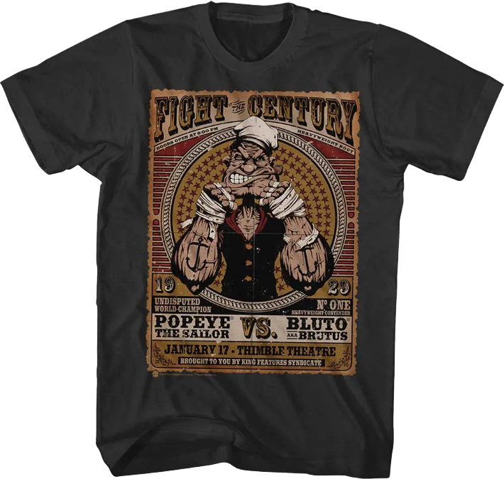Fight Of The Century Popeye T-Shirt Hoodie, Sweatshirt | CiraTrend.com (Image 1)