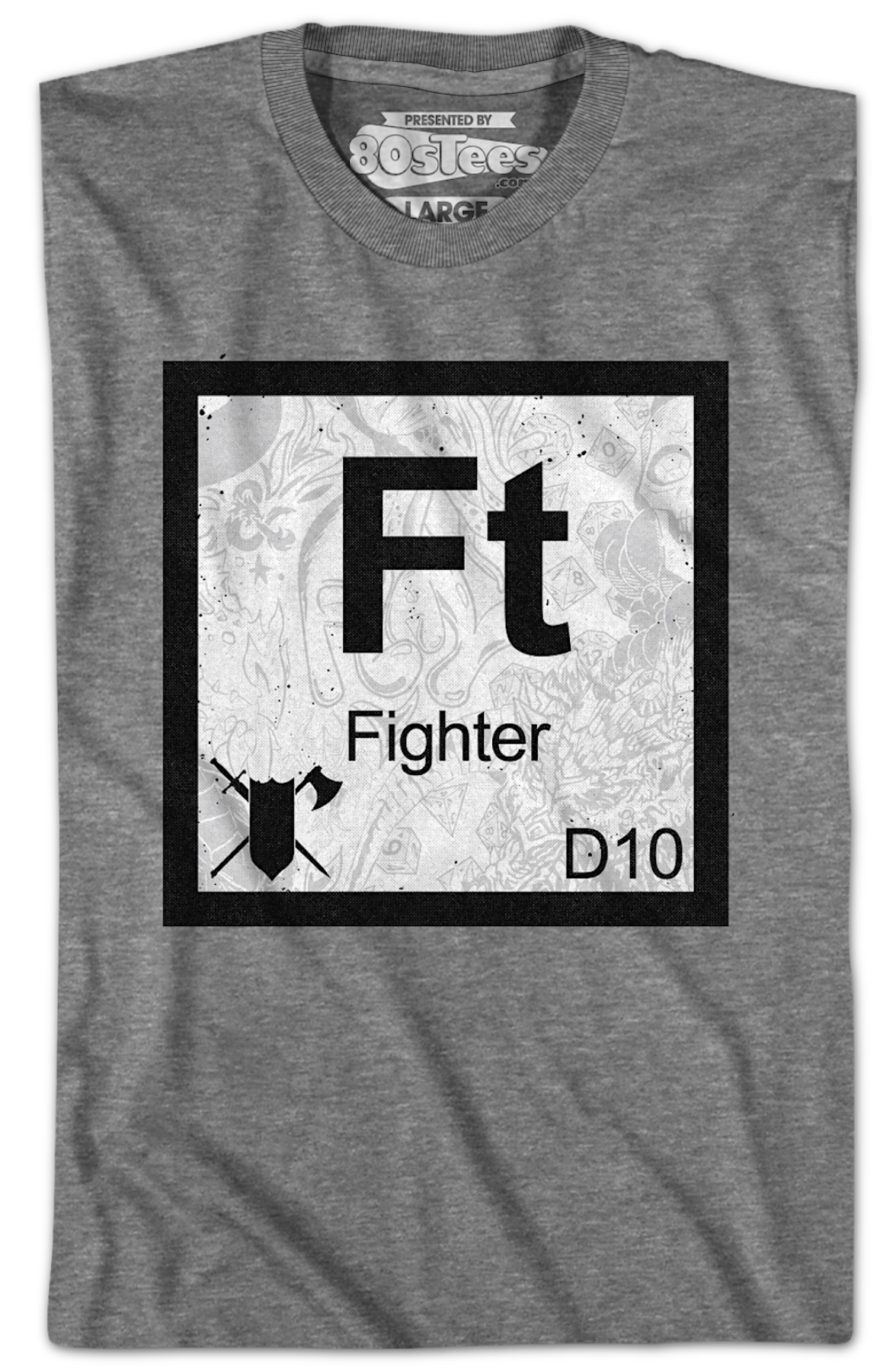 Fighter Element Symbol Dungeons & Dragons T-Shirt Hoodie, Sweatshirt | CiraTrend.com (Image 2)