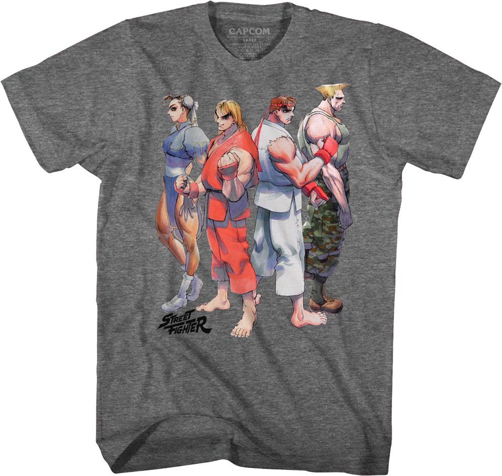 Fighters Lined Up Street Fighter T-Shirt Hoodie, Sweatshirt | CiraTrend.com (Image 1)