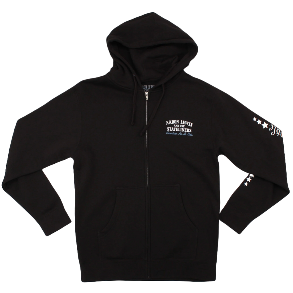 Aaron Lewis Uncle Sam Skull Mens Zip-Up Hoodie Black T-Shirts, Sweatshirt | CiraTrend.com (Image 1)